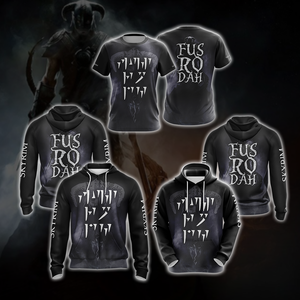 Skyrim Fus Ro Dah VerSion Unisex 3D Hoodie