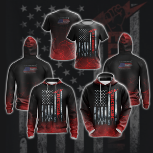 Patriotic Electrician American Flag Unisex Zip Up Hoodie