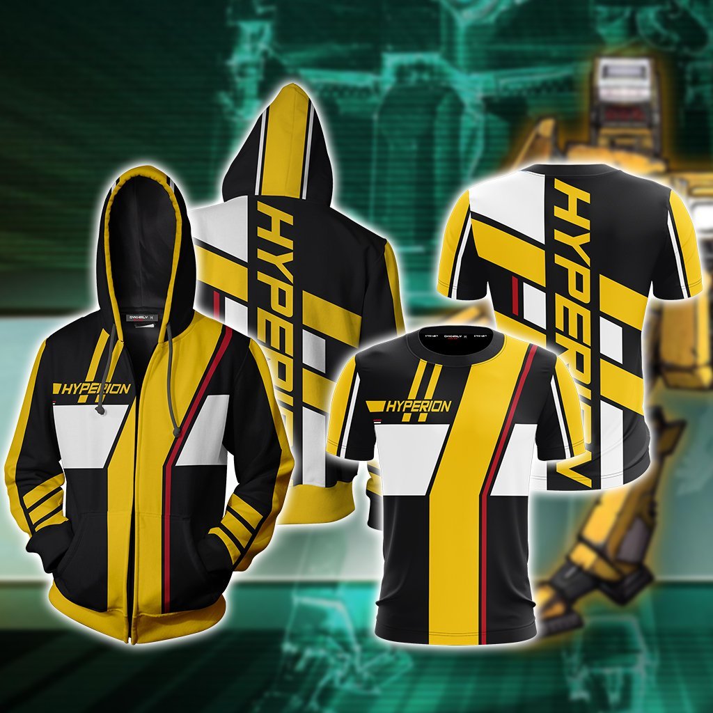 Borderlands Hyperion Zip Up Hoodie T-shirt