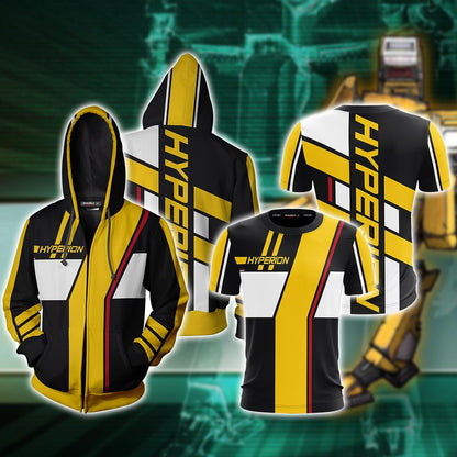 Borderlands Hyperion Zip Up Hoodie T-shirt