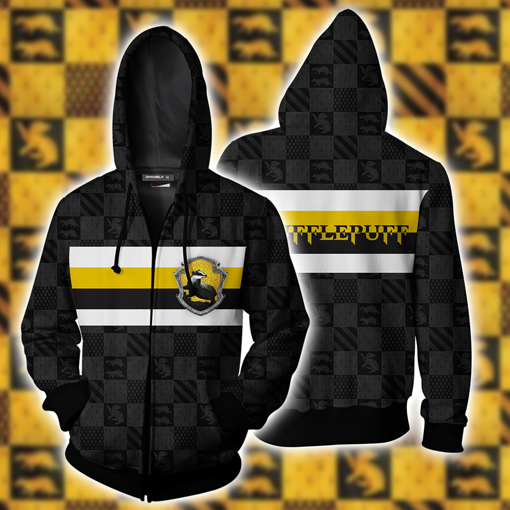 Hufflepuff House Harry Potter Simple Style Zip Up Hoodie