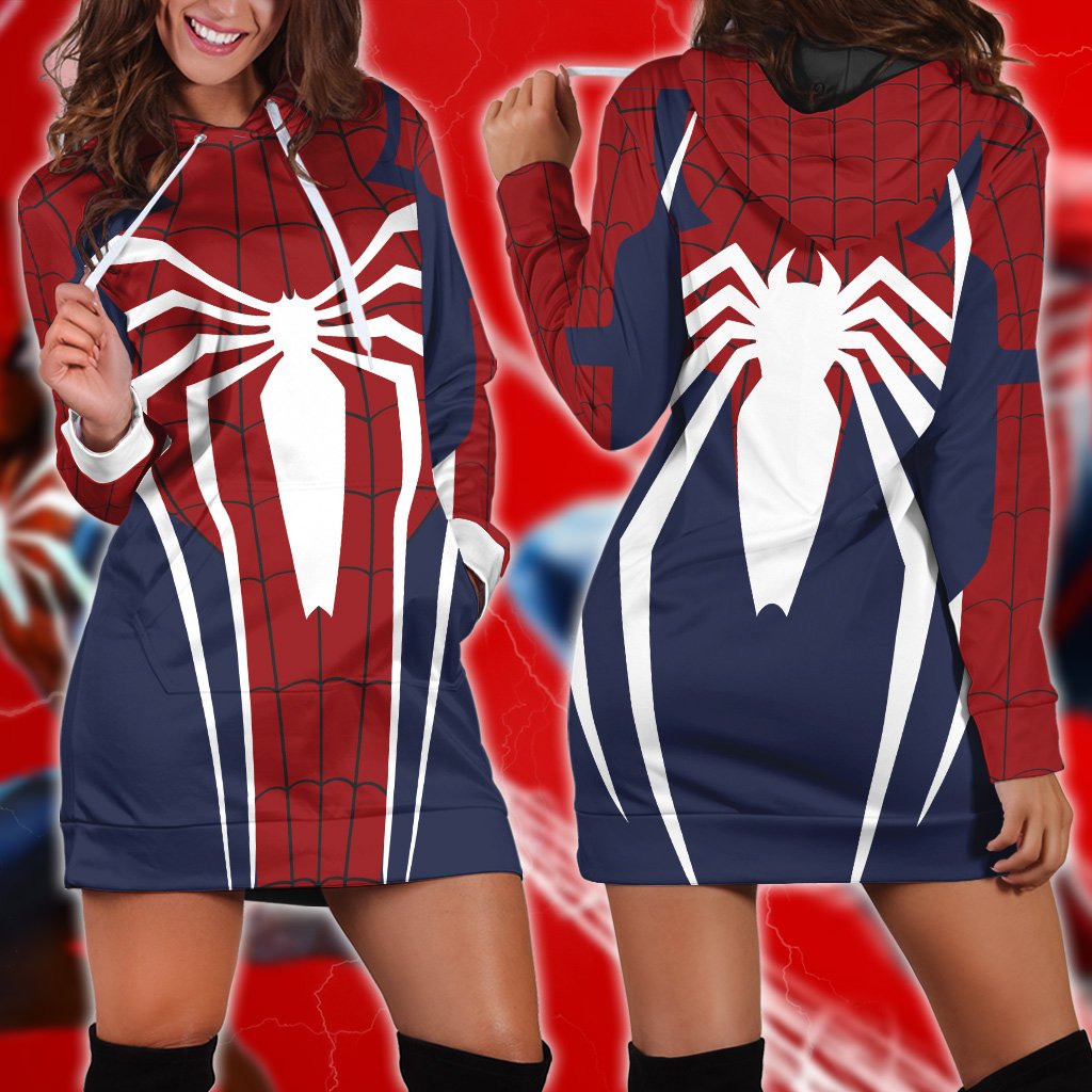 Spider-Man Cosplay PS4 New Look 3D Hoodie Dress