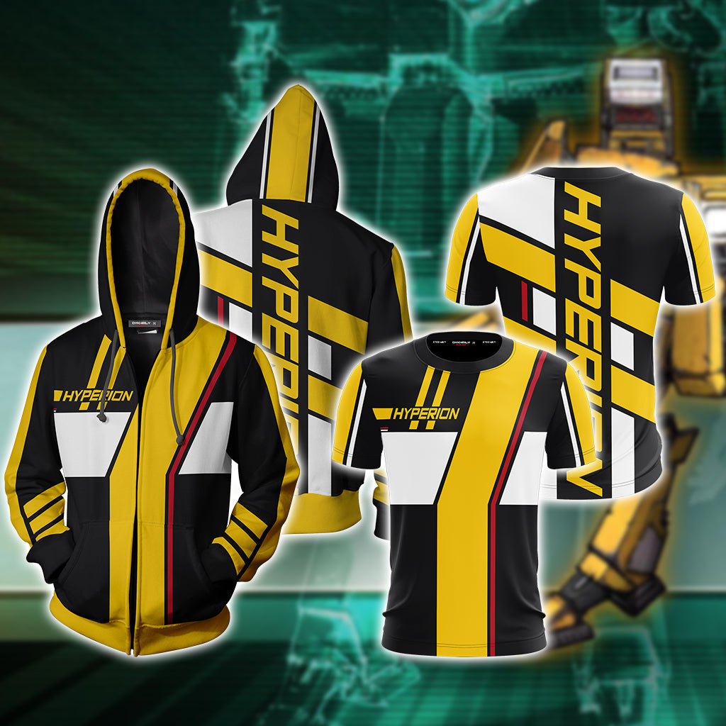 Borderlands Hyperion Zip Up Hoodie T-shirt