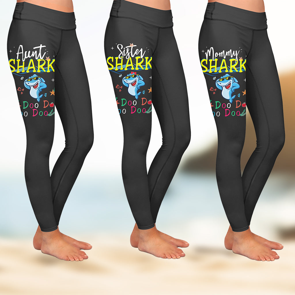 Aunt Shark Doo Doo Doo Doo Leggings