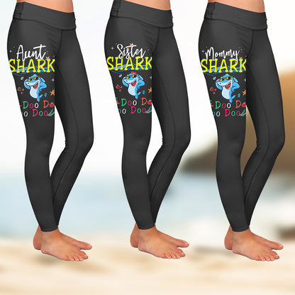 Aunt Shark Doo Doo Doo Doo Leggings