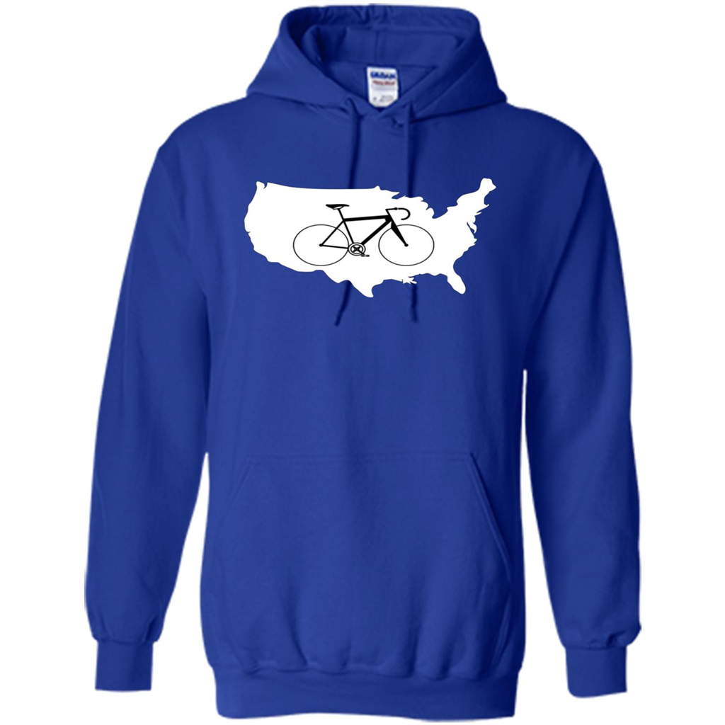 Bicycle America T-shirt USA States Road Bike Royal