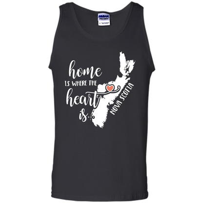 Nova Scotia Home T-shirt - Home is Where the Heart Is Black