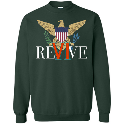 Revive the VI US Virgin Islands Strong T-shirt Forest Green