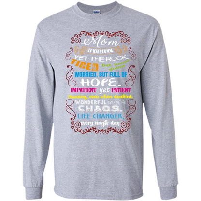 Mommy T-shirt Mom Emotional Yet The Rock Tired Sport Grey