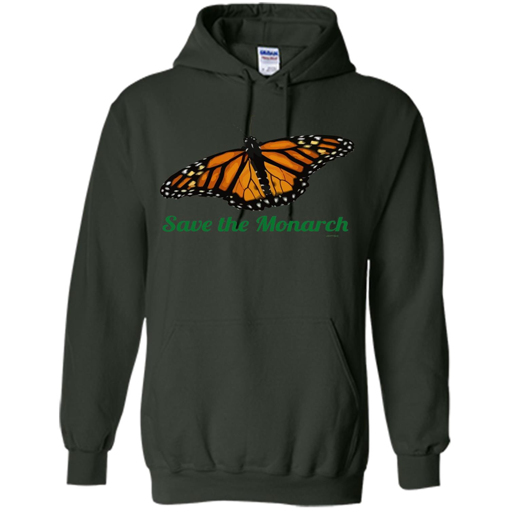 Save the Monarch Butterfly T-shirt Forest Green