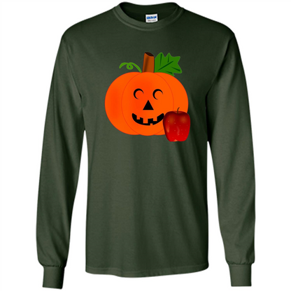 Cute Teacher Pumpkin Apple Halloween Costume T-shirt Forest Green