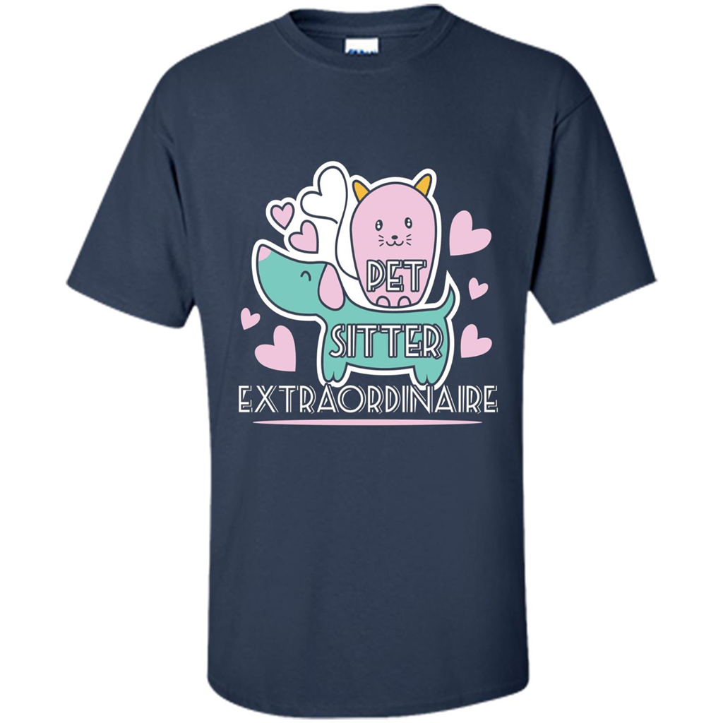 Love Pet T-shirt Pet Sitter Extraordinaire Navy