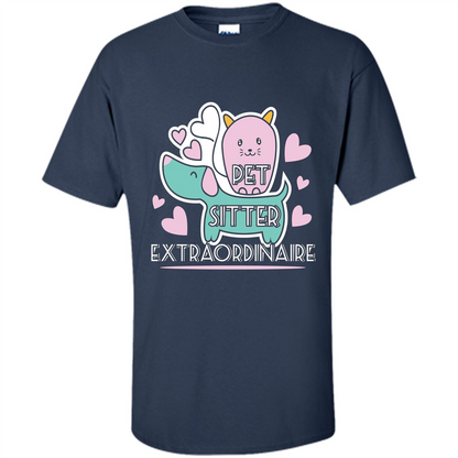 Love Pet T-shirt Pet Sitter Extraordinaire Navy