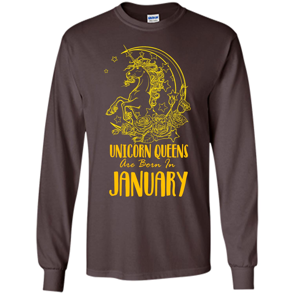 January Unicorn T-shirt Unicorn Queens Are Born In January Dark Chocolate