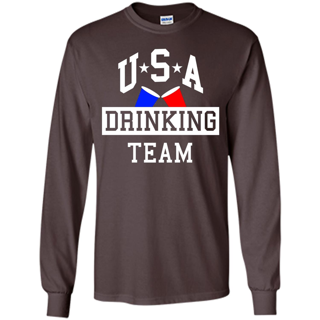 Independence Day T-shirt USA Drinking Team Dark Chocolate
