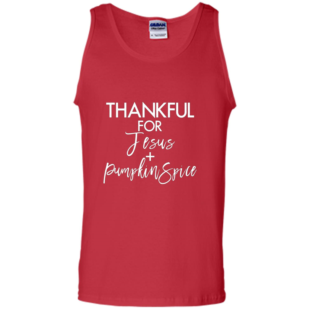 Thankful For Jesus And Pumpkin Spice T-shirt Red