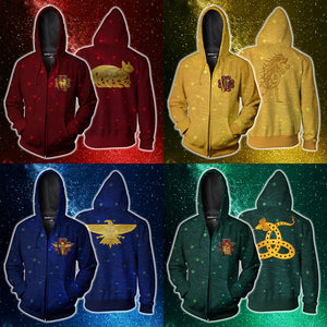 Ilvermorny Pukwudgie House Harry Potter Zip Up Hoodie