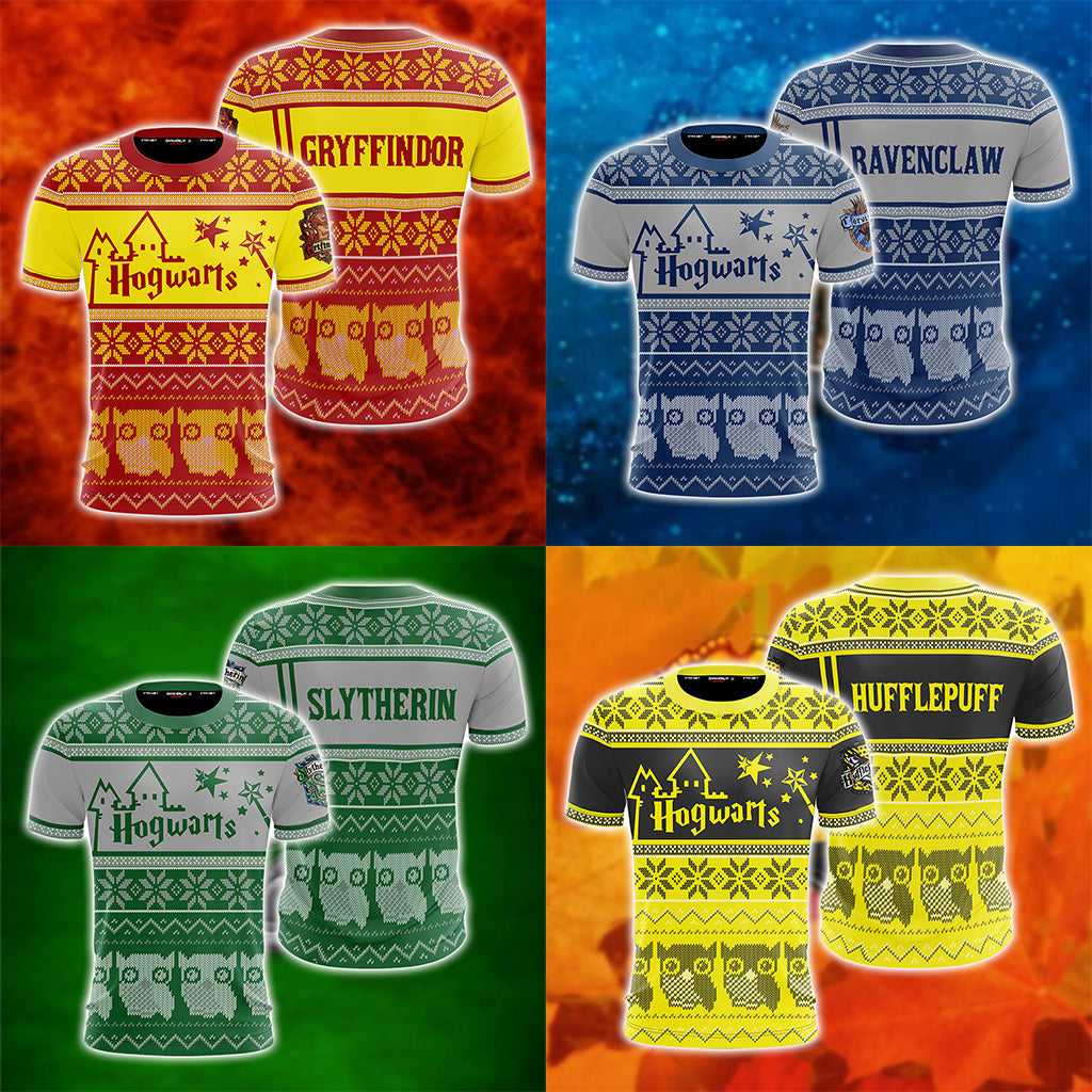 Ravenclaw Harry Potter Ugly Christmas Unisex 3D T-shirt
