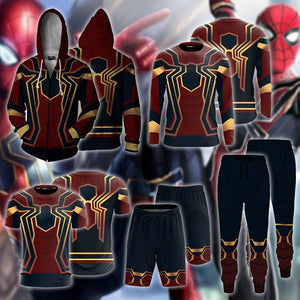 Spider-man: Homecoming Iron Spider Cosplay Zip Up Hoodie Jacket