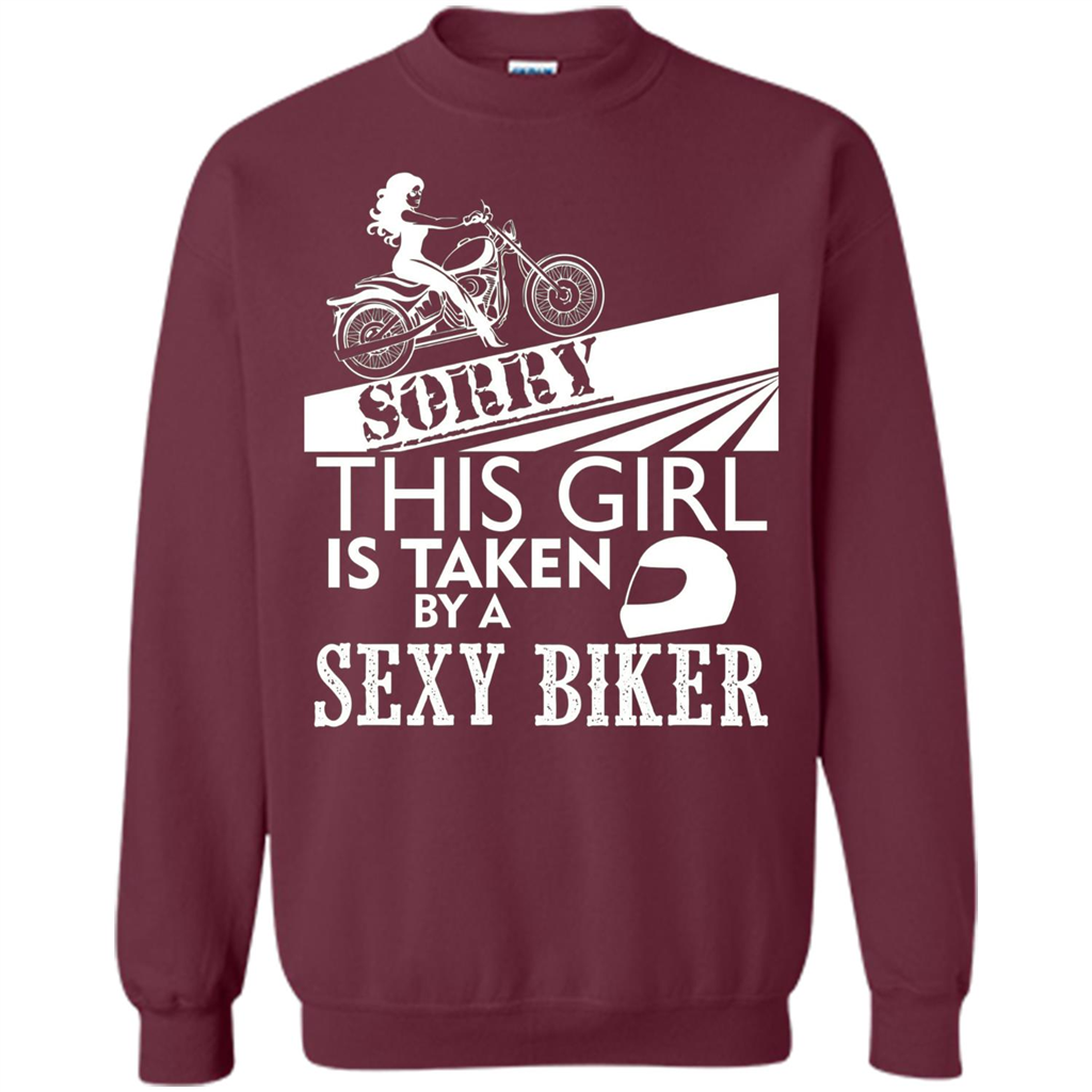 Funny Biker T-shirt This Girl Is Taken By A Biker T-shirt Maroon