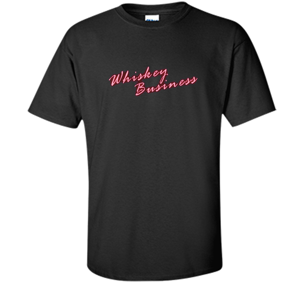 Whiskey Business Drinking 80's T-shirt shirt Black