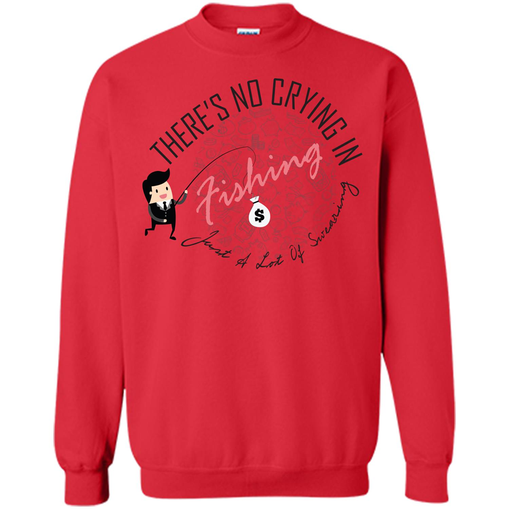 No Crying Fishing T-shirt Red