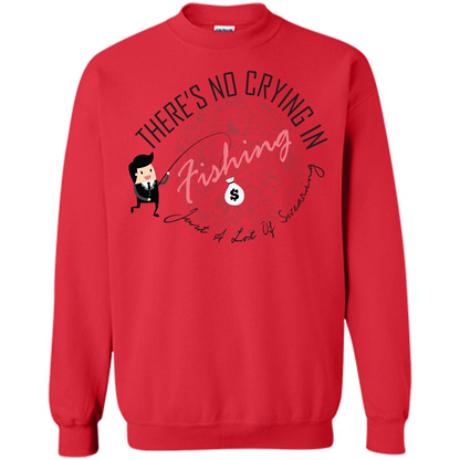 No Crying Fishing T-shirt Red