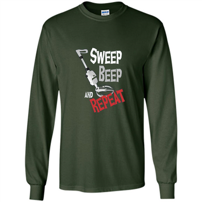 Metal Detector Gold Detecting Sweep Beep Repeat Funny T-shirt