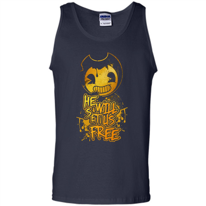 He Will Set Us Free T-shirt Navy