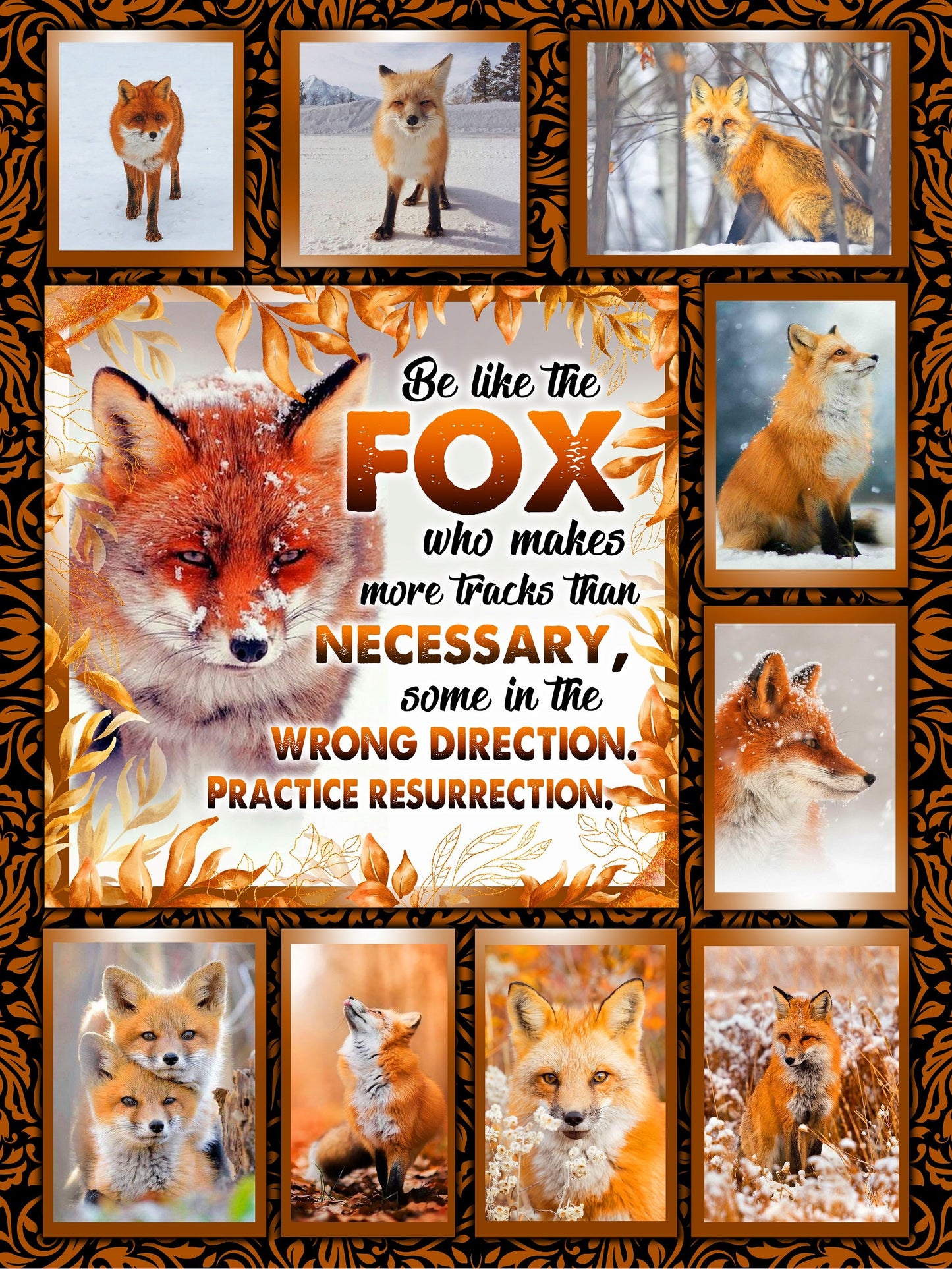 Be Like The Fox 3D Throw Blanket