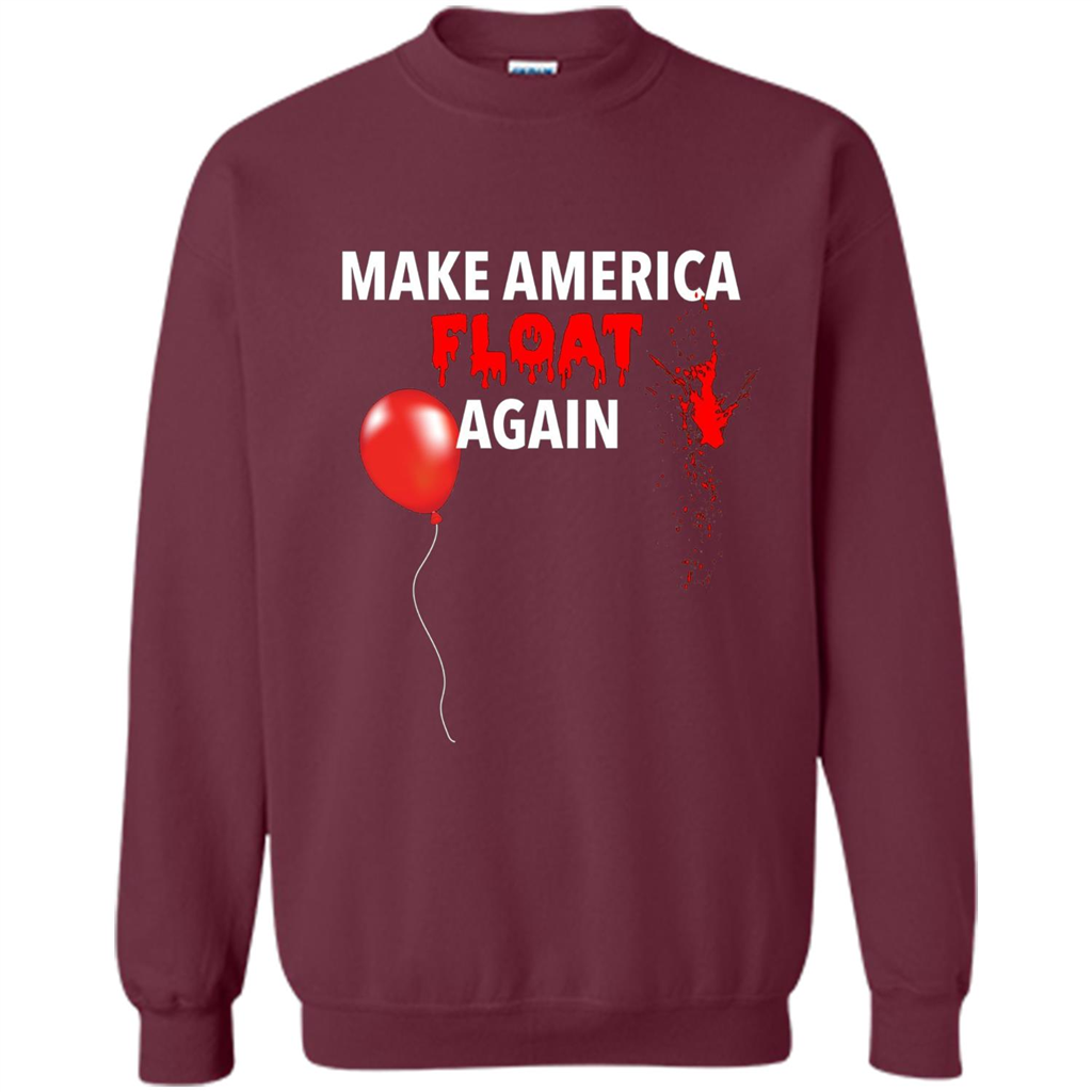 Make America Float Again T-Shirt Halloween Horror T-shirt Maroon