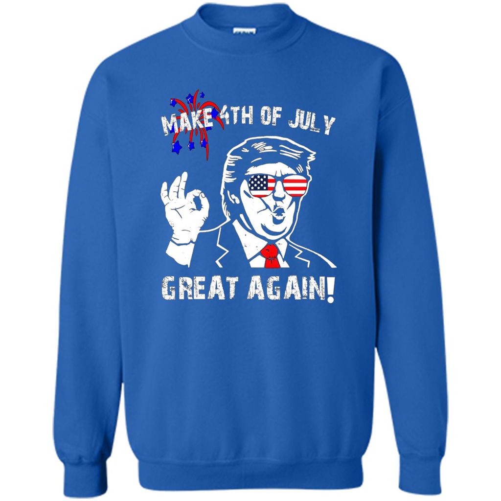 Independen Day T-shirt Donald Trump Make 4th of July Great Again Royal