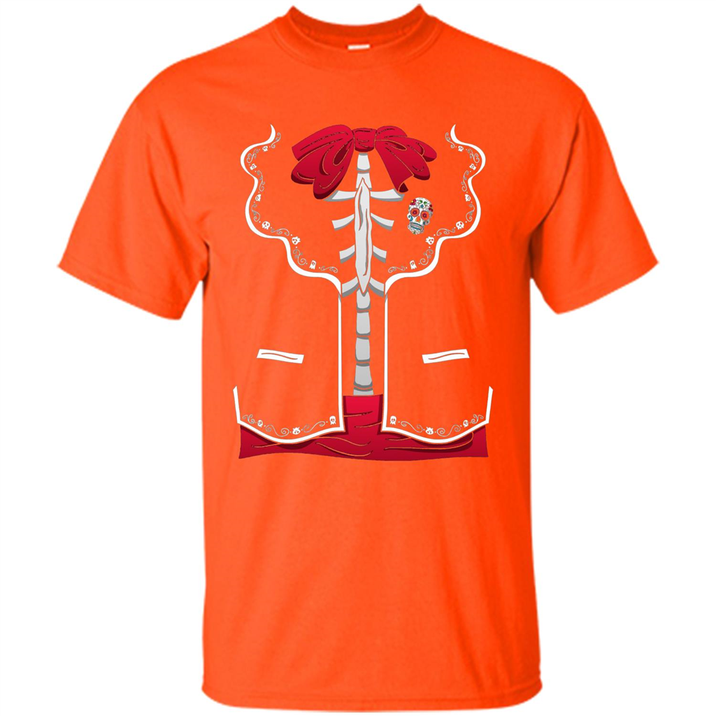 Halloween Costume Dia De Los Muertos T-Shirt Day Of The Dead Orange