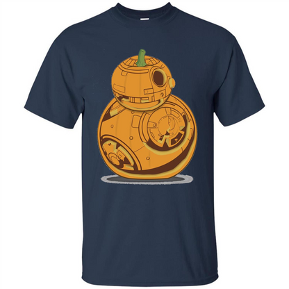 BB-8 Pumpkin Carving Halloween T-Shirt Navy