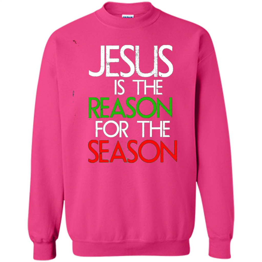 Jesus Is The Reason For The Season Christmas Christian T-Shirt Heliconia