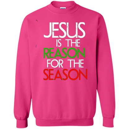 Jesus Is The Reason For The Season Christmas Christian T-Shirt Heliconia