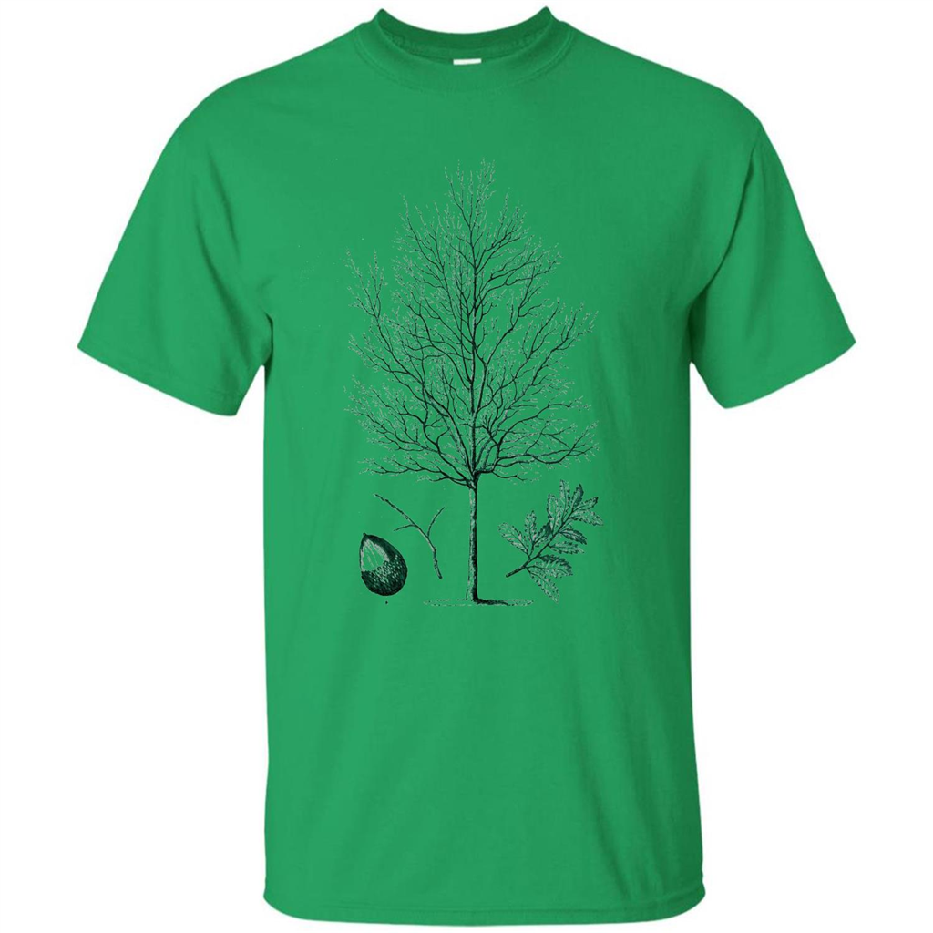 Oak Tree T-Shirt. Tree Acorn Oak Tree Woodsman T-shirt Irish Green