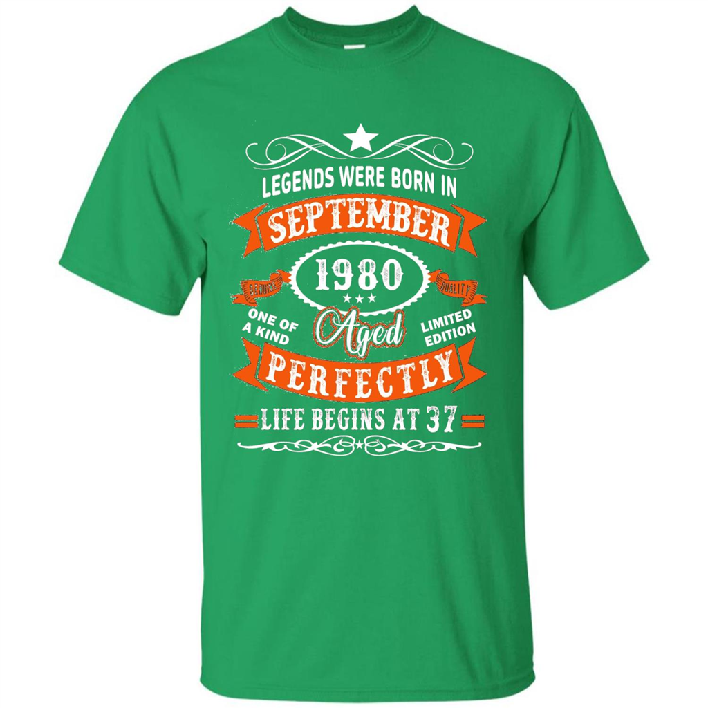 Legends Were Born In September 1980 T-shirt Birthday Gift T-shirt Irish Green