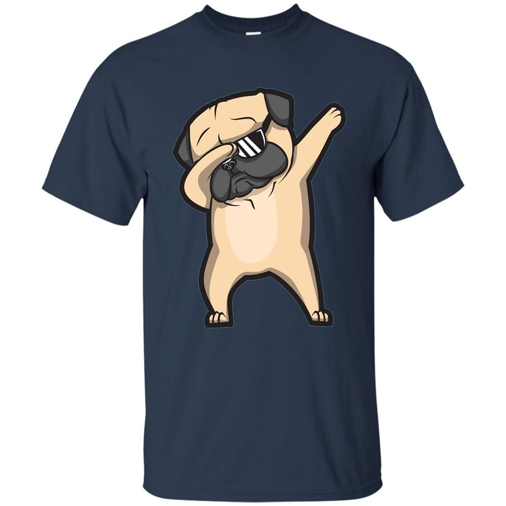 Dabbing Pug Shirt - Cute Funny Dog Dab T-shirt Navy