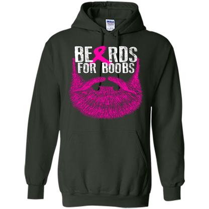 Beards For Boobs T-shirt Cancer Awareness T-shirt Forest Green