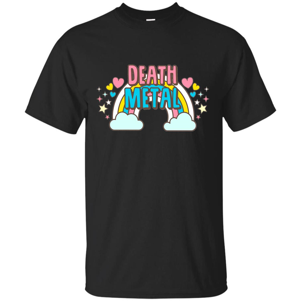 Death Metal Rainbow Cute T-Shirt Black