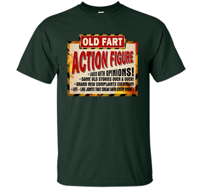 Old Fart Life Sized Action Figure T-shirt Forest Green