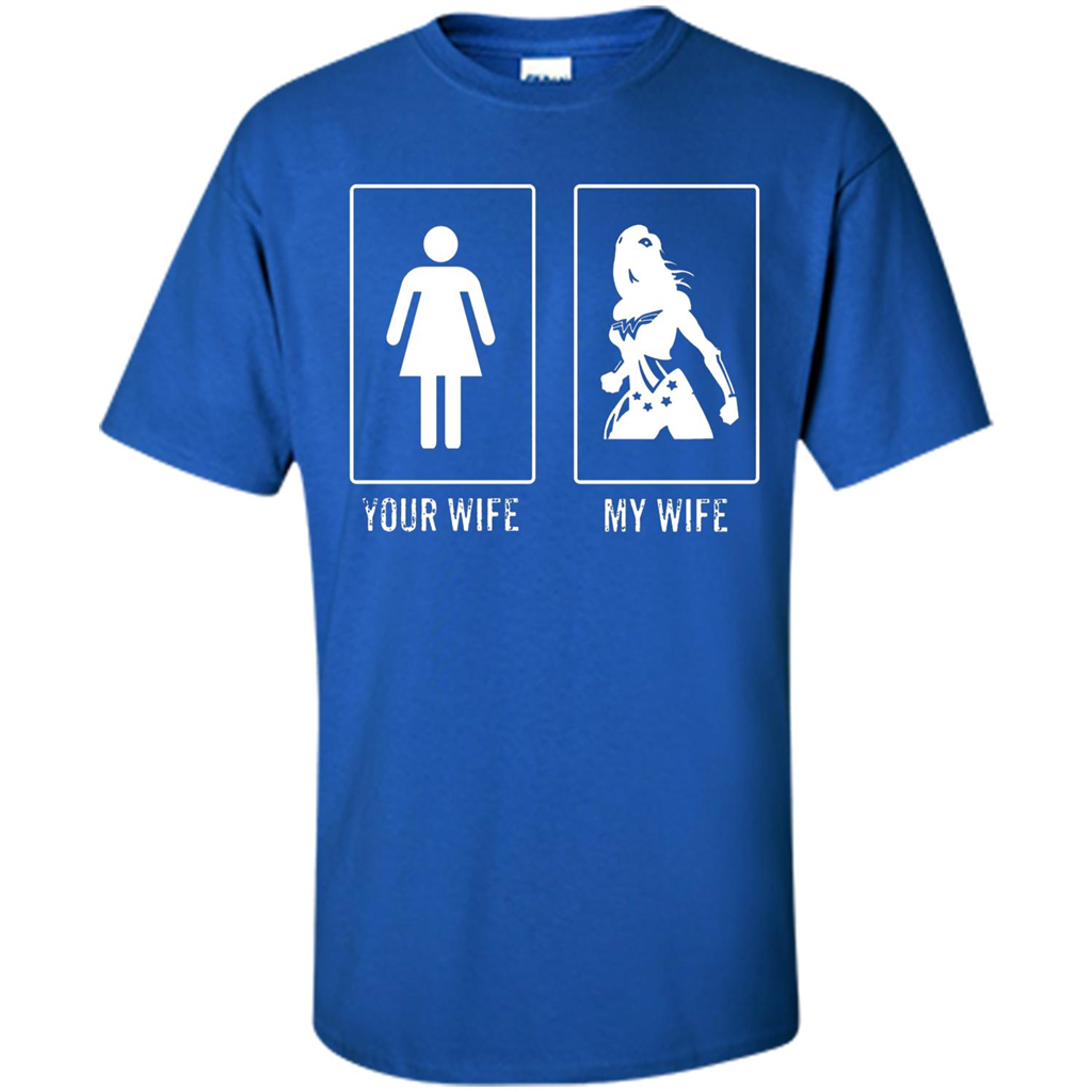 Superhero T-shirt Your Wife My Wife Royal