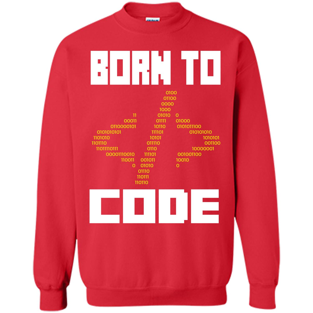 Programmers T-shirt Born To Code Design Developer Red