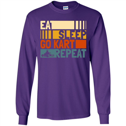 Eat Sleep Go Kart Repeat T-shirt Go Kart Player T-shirt Purple