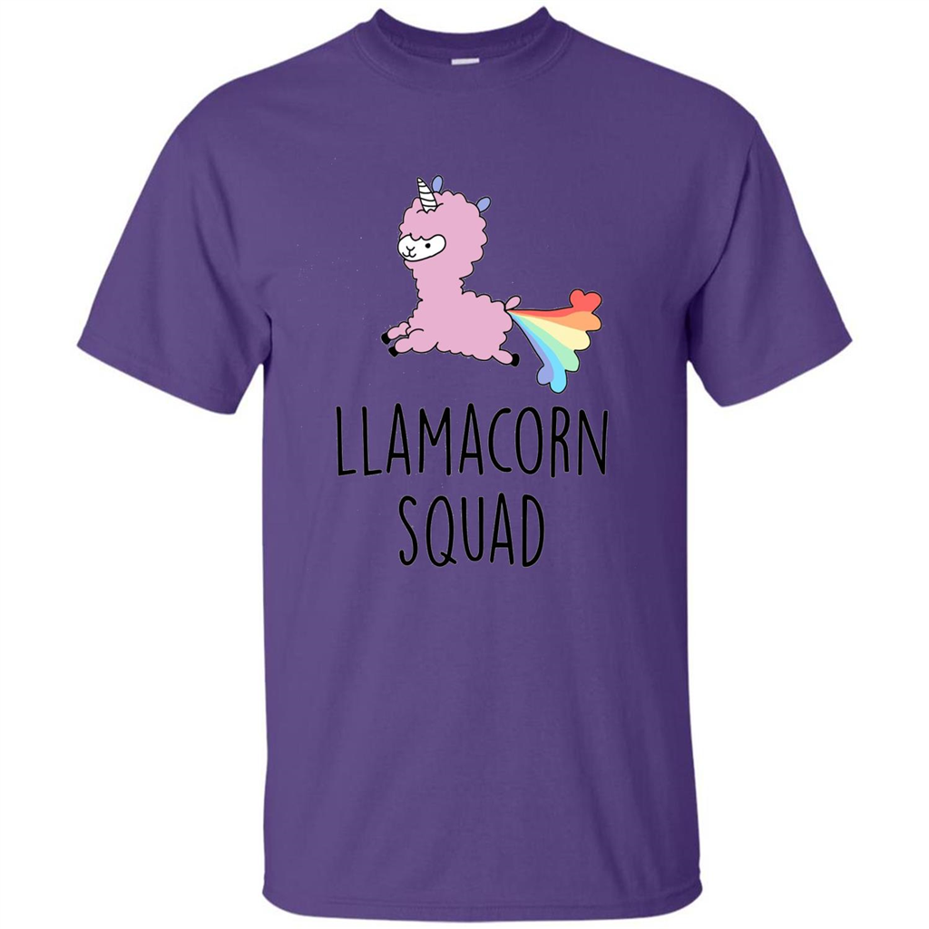 Llamacorn Squad Funny Llama Unicorn T-Shirt Purple