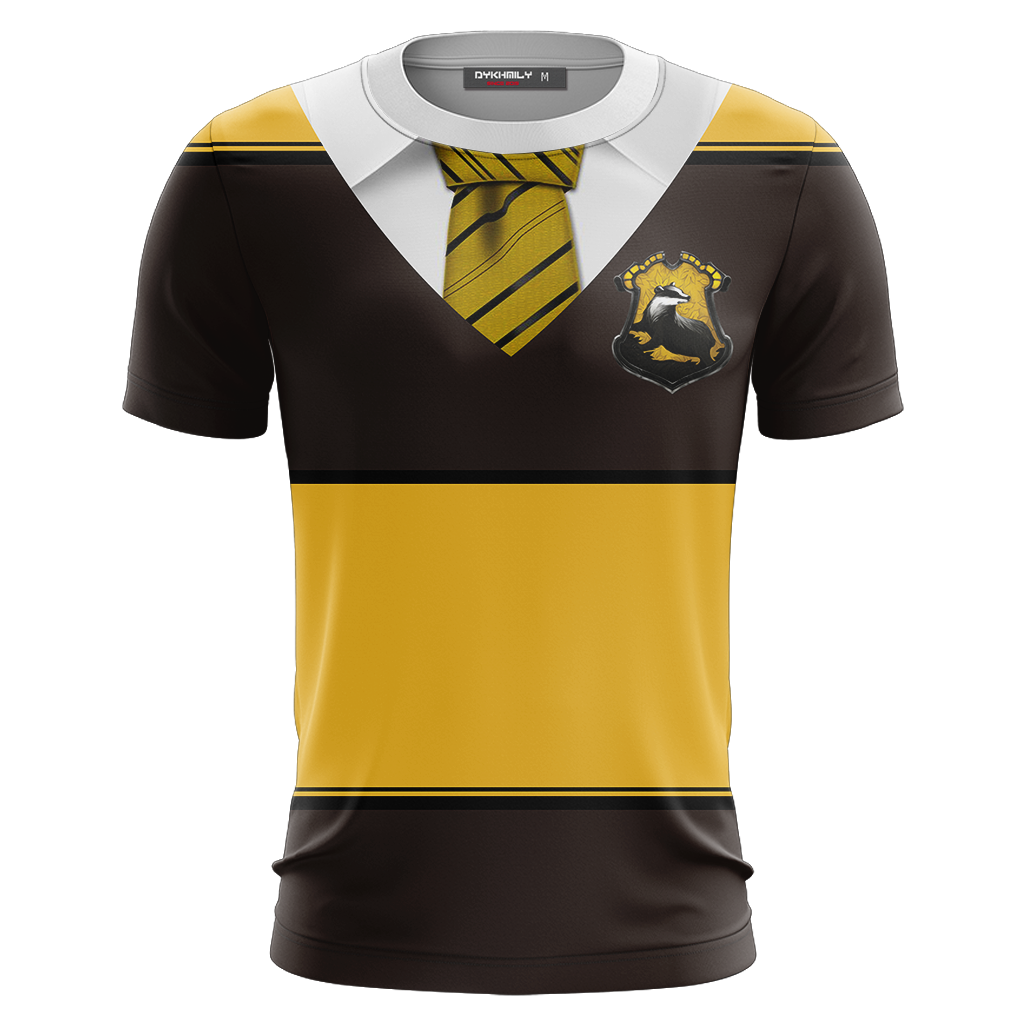 Striped Hufflepuff Harry Potter New Unisex 3D T-shirt