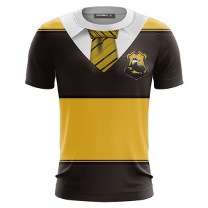 Striped Hufflepuff Harry Potter New Unisex 3D T-shirt