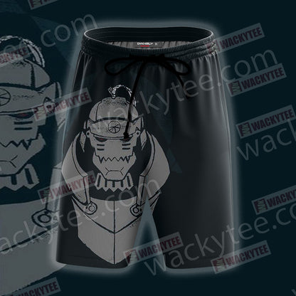 Fullmetal Alchemist Alphonse Elric 3D Beach Shorts