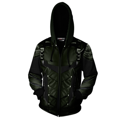 Arrow Oliver Cosplay Zip Up Hoodie Jacket